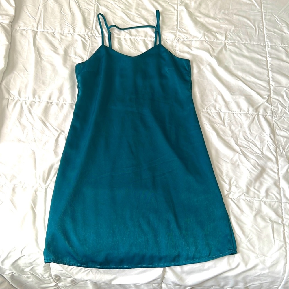 blue/green H&M DIVIDED dress. Size US 2.